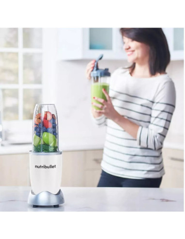 Licuadora Nutribullet 8Pcs 900W Jarra Plastico Color Blanco Mate
