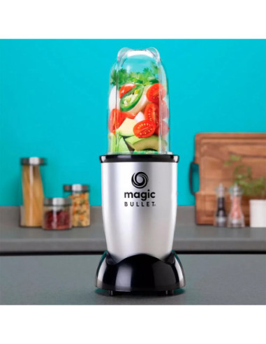 LICUADORA RECARGABLE MAGICBULLET 7PCS 250W PLASTICO COLOR PLATA
