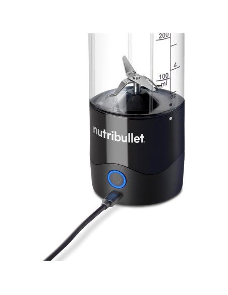 LICUADORA NUTRIBULLET 70W HASTA 15 LICUADOS 90MIN. 475ML VASO PLASTICO USB-C  COLOR NEGRO