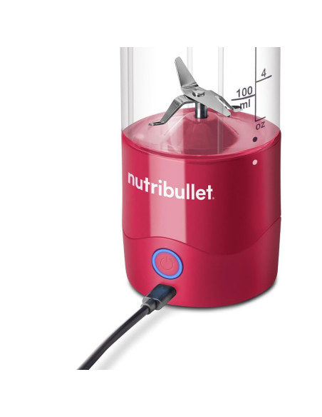 LICUADORA NUTRIBULLET 70W HASTA 15 LICUADOS 90MIN. 475ML VASO PLASTICO USB-C  COLOR MAGENTA