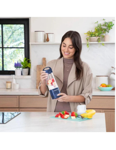 LICUADORA NUTRIBULLET 70W HASTA 15 LICUADOS 90MIN. 475ML VASO PLASTICO USB-C  COLOR AZUL